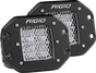 RIGID D-Series PRO LED Light, Diffused Lens, Flush Mount, Pair