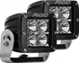 RIGID D-Series PRO LED Light, Flood Optic, Heavy Duty, Black Housing, Pair