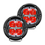 RIGID 360-Series 4 Inch Off-Road LED Light, Spot Beam, Red Backlight, Pair