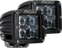 RIGID D-Series PRO LED Light, Hyperspot Optic, Surface Mount, Black Housing,Pair
