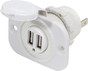 Blue Sea Dual Usb 2.1a Charger Port 12/24vdc Socket Mount, White