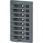 Blue Sea 4378 WeatherDeck Water Resistant Circuit Breaker Panel - 8 Position - Grey