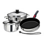 mMagma 7 Piece Induction Non-Stick Cookware Set - Stainless Steel