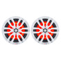 DS18 HYDRO 8" 2-Way Marine Speakers w/RGB LED Lights 375W - White