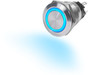 Blue Sea 4160 10A Push Button LED Ring Switch Off-On Blue