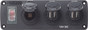 Blue Sea Water-Resistant 12V 15A Circuit Accessory Panel 12v Socket and Dual USB x 2
