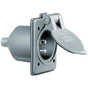 Hubbell HBL61CM64 15 Amp 125v 2 Pole 3 Wire Gray Outlet