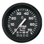 Faria Euro Black 4 Tachometer w/Systemcheck Indicator - 7,000 RPM (Gas - Johnson / Evinrude Outboard)