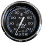 Faria Chesapeake Black SS 4 Tachometer w/Systemcheck Indicator - 7,000 RPM (Gas - Johnson / Evinrude Outboard)
