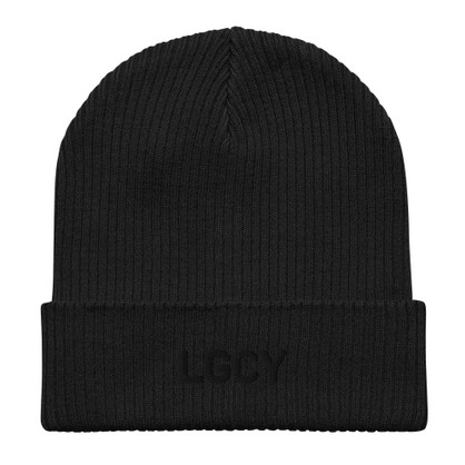 LGCY Organic Ribbed Beanie (Noir) - Black