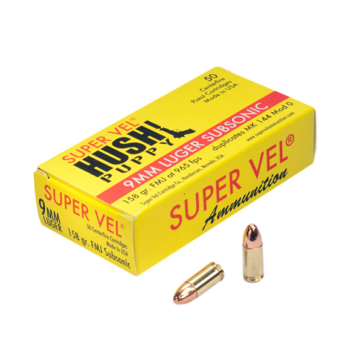 SUPERVEL 9mm HUSH PUPPY 158gr 50-round