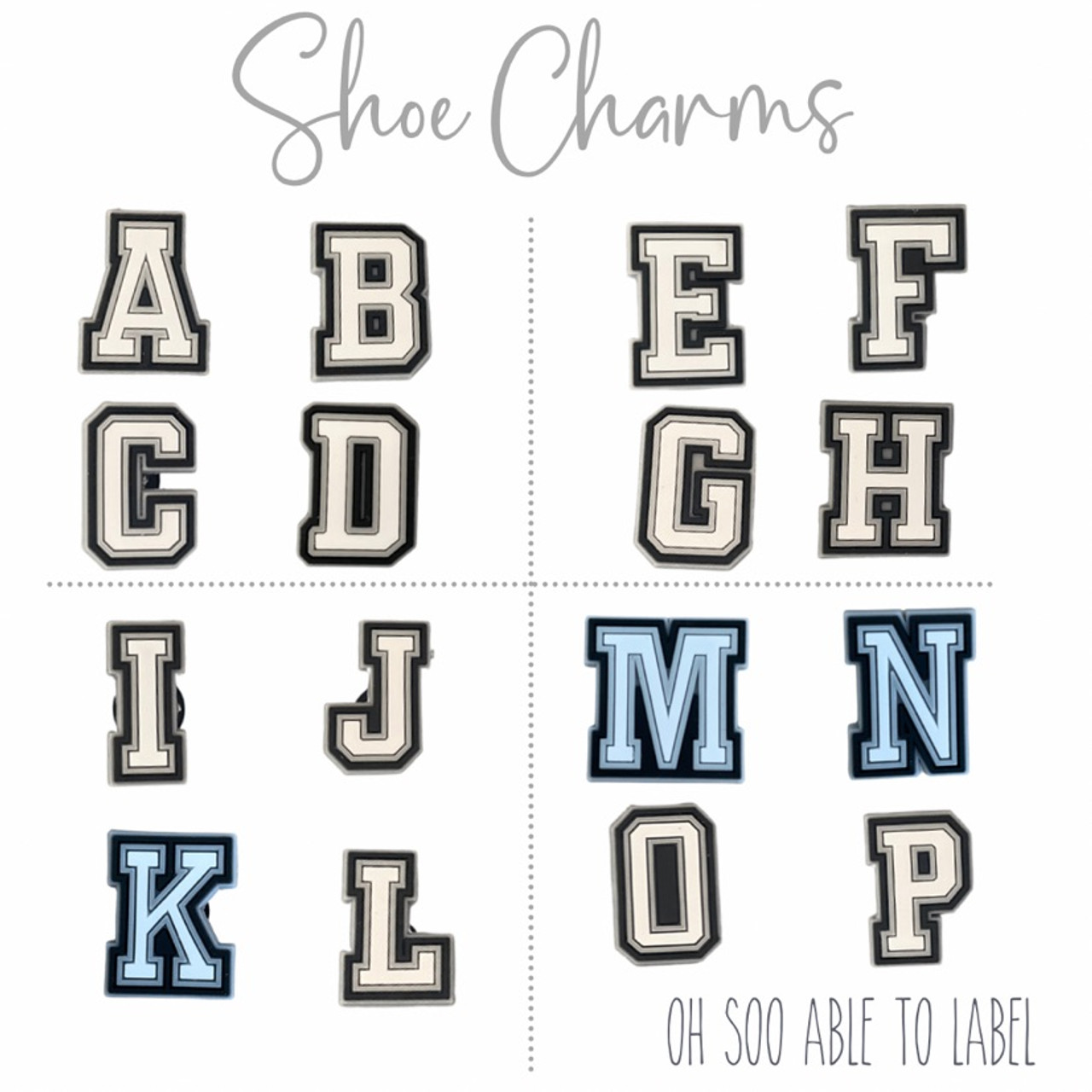 Charms Crocs Letters, Crocs Pins, Alphabet Croc Charms