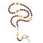 St. Padre Pio Wood Bead Rosary thumbnail 3