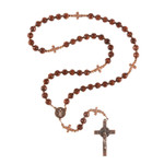 St. Benedict Wood Bead Rosary