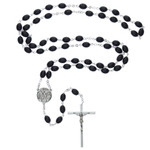 Black Wood Sterling Silver Rosary thumbnail 2