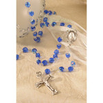 Bohemian Glass Birthstone Rosary - Sapphire / September
