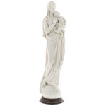 Madonna & Child Antique White Italian Statue - 19"