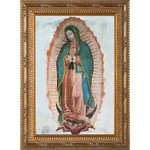 Our Lady of Guadalupe on Canvas w/ Ornate Gold Frame thumbnail 2