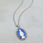 Sterling Silver Genuine Cameo Our Lady of Grace Necklace thumbnail 5