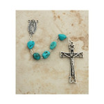 Sterling Silver Genuine Turquoise Nugget Rosary
