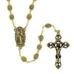 Guadalupe Gold Plated Ghirelli Rosary thumbnail 1