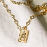 Scapular Medal with Crystal Link Chain thumbnail 6