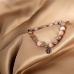 Moonstone & Copper St. Benedict Rosary Bracelet thumbnail 5