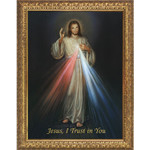 Divine Mercy with Gold Frame thumbnail 3