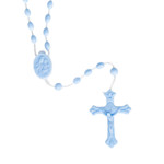 Light Blue Plastic Rosaries - Package of 25 thumbnail 1