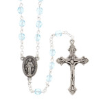 Miraculous Medal Blue Rosary