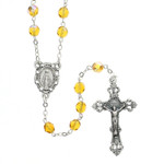 Yellow November Birthstone Rosary thumbnail 1