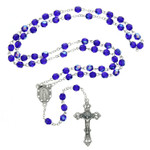 Blue September Birthstone Rosary thumbnail 2