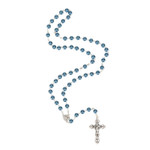 Gray Blue Glass Miraculous Rosary thumbnail 2