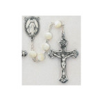 Sterling Silver Mother of Pearl Rosary thumbnail 1