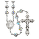 Immaculate Queen Crystal & Silver Rosary thumbnail 1