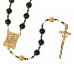 Onyx & Gold Rosary for Priests thumbnail 3