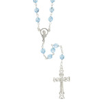 Blue Swarovski Crystal and SS Rosary thumbnail 2