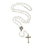 White Glass Rosary thumbnail 2