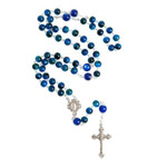 Dark Blue Marbled Rosary thumbnail 3