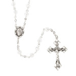 Swarovski Clear Crystal Beaded Sterling Rosary thumbnail 1