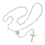 Crystal Swarovski Bead Rosary With Sterling Silver Crucifix thumbnail 1