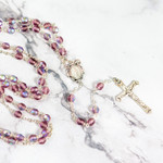 Bohemian Glass Birthstone Rosary – Alexandrite / June thumbnail 2