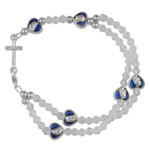 Crystal Marian Medals Rosary Stretch Bracelet thumbnail 1