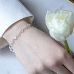 Swarovski Sterling and Clear Crystal Rosary Bracelet thumbnail 1