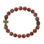 Red Two Decade Holy Spirit Rosary Bracelet thumbnail 1