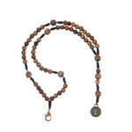 Antique Gold St. Benedict 5 Decade Rosary Bracelet thumbnail 1