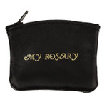 Black Leather Rosary Pouch-Small thumbnail 1