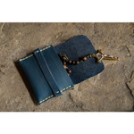 Premium Blue Leather Rosary Pouch