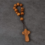 Olive Wood Decade Rosary with Comfort Cross thumbnail 1