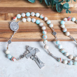 St. Kateri Gemstone & Lily Rosary thumbnail 2